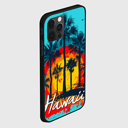 Чехол для iPhone 12 Pro Hawaii Солнце, Пальмы, цвет: 3D-черный — фото 2