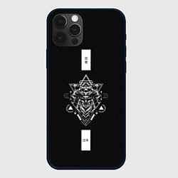 Чехол для iPhone 12 Pro Серебряный самурай, цвет: 3D-черный