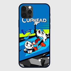 Чехол для iPhone 12 Pro 2 чашечки cuphead, цвет: 3D-черный