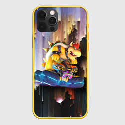 Чехол для iPhone 12 Pro Bowser racer Mario Kart 8 Deluxe, цвет: 3D-желтый