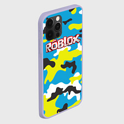 Чехол для iPhone 12 Pro Roblox Камуфляж Небесно-Синий, цвет: 3D-светло-сиреневый — фото 2