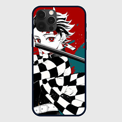 Чехол для iPhone 12 Pro Клинок, рассекающий демонов Танджиро, цвет: 3D-черный