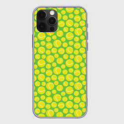 Чехол для iPhone 12 Pro Мячики для большого тенниса, цвет: 3D-светло-сиреневый