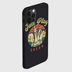 Чехол для iPhone 12 Pro Just Play Шахматы, цвет: 3D-черный — фото 2