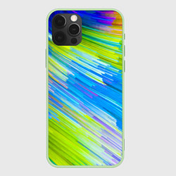 Чехол для iPhone 12 Pro Color vanguard pattern Raster, цвет: 3D-салатовый