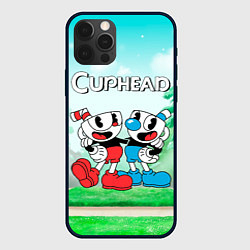 Чехол для iPhone 12 Pro Cuphead Красная и синяя чашечка, цвет: 3D-черный