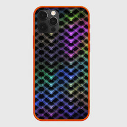 Чехол для iPhone 12 Pro Color vanguard pattern 2025 Neon, цвет: 3D-красный