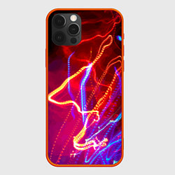 Чехол для iPhone 12 Pro Neon vanguard pattern Lighting, цвет: 3D-красный