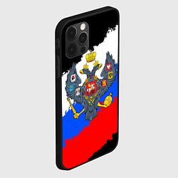 Чехол для iPhone 12 Pro Россия - имперский герб, цвет: 3D-черный — фото 2