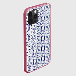 Чехол для iPhone 12 Pro ПАТТЕРН ГЕОМЕТРИЧЕСКИЙ ЗИМНИЙ, цвет: 3D-малиновый — фото 2