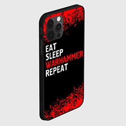 Чехол для iPhone 12 Pro Eat Sleep Warhammer Repeat - Спрей, цвет: 3D-черный — фото 2