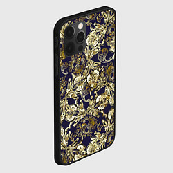 Чехол для iPhone 12 Pro Узоры и листья, цвет: 3D-черный — фото 2