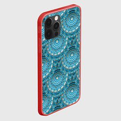 Чехол для iPhone 12 Pro Круговые узоры, цвет: 3D-красный — фото 2