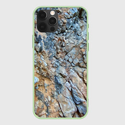 Чехол для iPhone 12 Pro Скала Текстура, цвет: 3D-салатовый