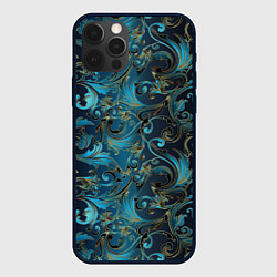 Чехол iPhone 12 Pro Blue Abstract Узоры