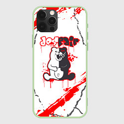 Чехол для iPhone 12 Pro Monokuma Трещины, цвет: 3D-салатовый