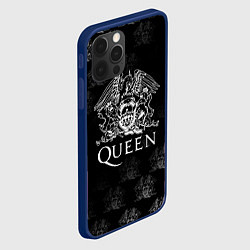 Чехол для iPhone 12 Pro Queen pattern, цвет: 3D-тёмно-синий — фото 2