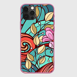 Чехол iPhone 12 Pro Цветочный принт - арт