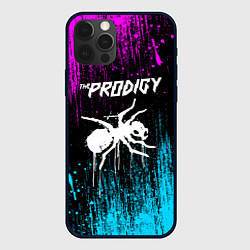 Чехол для iPhone 12 Pro The prodigy neon, цвет: 3D-черный