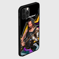 Чехол для iPhone 12 Pro Johnny гитарист cyberpunk2077, цвет: 3D-черный — фото 2