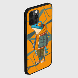 Чехол для iPhone 12 Pro Лягушка в модной куртке, цвет: 3D-черный — фото 2