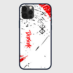 Чехол для iPhone 12 Pro Берсерк - Berserk logo elements, цвет: 3D-черный