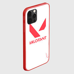 Чехол для iPhone 12 Pro ВАЛОРАНТ Valorant - Паттерн надписи, цвет: 3D-красный — фото 2