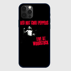 Чехол для iPhone 12 Pro Live at Woodstock - Red Hot Chili Peppers, цвет: 3D-черный