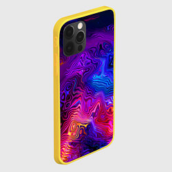Чехол для iPhone 12 Pro Цветные неоновые разводы на воде Авангард Colored, цвет: 3D-желтый — фото 2