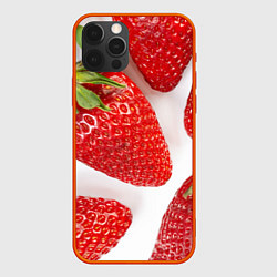 Чехол для iPhone 12 Pro Strawberries, цвет: 3D-красный