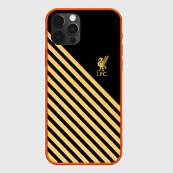 Чехол для iPhone 12 Pro Liverpool ливерпуль полосы, цвет: 3D-красный