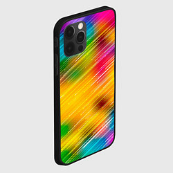 Чехол для iPhone 12 Pro RAINBOW POLYCHROME, цвет: 3D-черный — фото 2