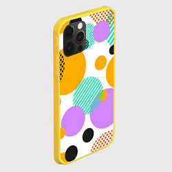 Чехол для iPhone 12 Pro GEOMETRIC INTERSECTING CIRCLES, цвет: 3D-желтый — фото 2