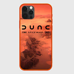 Чехол для iPhone 12 Pro Dune: Spice Wars, logo, цвет: 3D-красный