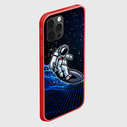 Чехол для iPhone 12 Pro Космонавт на серфинге, цвет: 3D-красный — фото 2
