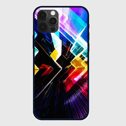 Чехол iPhone 12 Pro Неоновая молния Абстракция Neon Lightning Abstract