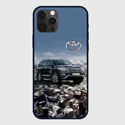 Чехол для iPhone 12 Pro Toyota Land Cruiser 200 V8, цвет: 3D-черный