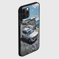 Чехол для iPhone 12 Pro Toyota Land Cruiser 300 Горная дорога, цвет: 3D-черный — фото 2