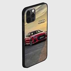 Чехол для iPhone 12 Pro Audi RS 7 на закате солнца Audi RS 7 at sunset, цвет: 3D-черный — фото 2