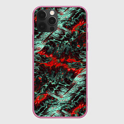 Чехол iPhone 12 Pro Красно-Белая Вулканическая Лава