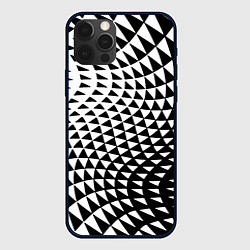 Чехол для iPhone 12 Pro Минималистический авангардный паттерн, цвет: 3D-черный