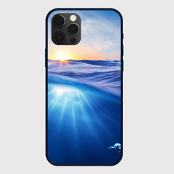 Чехол для iPhone 12 Pro Грань между небом и водой, цвет: 3D-черный