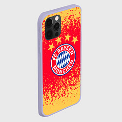 Чехол для iPhone 12 Pro Bayern munchen красно желтый фон, цвет: 3D-светло-сиреневый — фото 2
