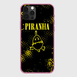 Чехол для iPhone 12 Pro Nirvana piranha, цвет: 3D-малиновый
