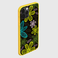 Чехол для iPhone 12 Pro MULTICOLORED TRANSPARENT FLOWERS, цвет: 3D-желтый — фото 2