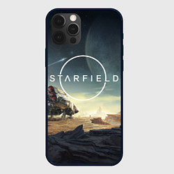 Чехол для iPhone 12 Pro На поверхности Starfield, цвет: 3D-черный