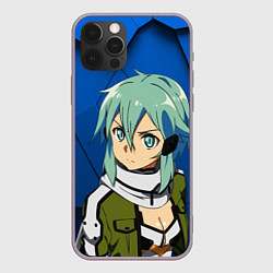 Чехол для iPhone 12 Pro Синон из Sword Art Online, цвет: 3D-серый