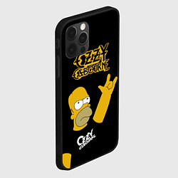 Чехол для iPhone 12 Pro Ozzy Osbourne Гомер Симпсон рокер, цвет: 3D-черный — фото 2