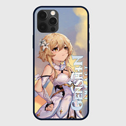 Чехол для iPhone 12 Pro Путешественница из Genshin Impact, цвет: 3D-черный