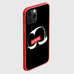 Чехол для iPhone 12 Pro Senpai ЧБ, цвет: 3D-красный — фото 2